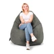 Кресло-мешок SanchoBAG Груша Велюр L 130x90 см Gray (kmg1001-v103-l) - изображение 1