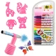 Фломастеры Spray pen Stenson ST02418 с пластиковыми трафаретами 12 цветов - изображение 2