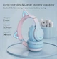 Беспроводные наушники "FINGERTIME" CAT BT029C с микрофоном и подсветкой Blue-Pink - изображение 2