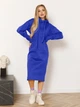 Сукня міді осіння тепла жіноча ISSA PLUS 12974 3XL Електрик (issa2007682284054) - зображення 1