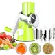 Овощерезка ручная мультислайсер Kitchen Master Mini CY-806 терка для овощей и фруктов 3 насадки зеленая - изображение 1
