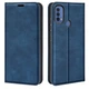 Чехол Taba Retro-Skin для Motorola Moto E20 / E40 книжка кожа PU с визитницей синий - изображение 1