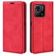 Чехол Taba Retro-Skin для Xiaomi Redmi 10C книжка кожа PU с визитницей красный - изображение 1