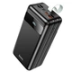 Внешний аккумулятор повербанк power bank Hoco J86B 60000mAh |4USB/Lightning/Type-C, PD/QC, 22.5W/5A| Black - изображение 1