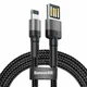 Кабель Baseus Cafule Cable（Special Edition）USB For iP 1m Grey+Black (CALKLF-GG1) - изображение 1