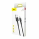 Кабель Baseus Cafule Cable USB For Lightning 2.4A 1m Gray+Black - изображение 8