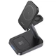 Бездротовий зарядний пристрій Acefast E3 desktop three-in-one wireless charging stand Black - зображення 4