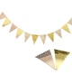 Гірлянда-прапорці золоті "Gold Chevron" 12 шт 2 м (HM206) - зображення 2