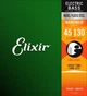 Струны для бас-гитары Elixir 14202 Nickel Plated Steel NanoWeb Coating Long Scale 5-strings Light 45-130 (5S NW L L) - изображение 1
