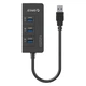 USB-хаб ORICO USB 3.0 3 порти + RJ45 (HR01-U3-V1-BK-BP) - зображення 3