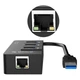 USB-хаб ORICO USB 3.0 3 порти + RJ45 (HR01-U3-V1-BK-BP) - зображення 4