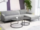 Журнальный столик ATLANTA A серый мат эффект мрамора / черный мат (комплект) ATLANTAASZC Signal - изображение 4