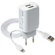 Сетевое зарядное устройство (адаптер) XO L35D 2USB / 2.1А + Lightning white - изображение 1
