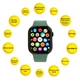 Смарт-годинник AURA X2 Pro 44mm Green - зображення 2