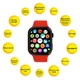 Смарт-годинник AURA X2 Pro 44mm Red - зображення 2