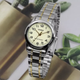 Женские функциональные часы Casio LTP-V001SG-9B Серебристые с желтым - изображение 1