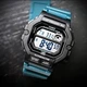 Мужские наручные часы со светодиодной подсветкой CASIO WS-1400H-3A Черный\Синий - изображение 3