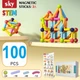 Магнитный конструктор - SKY Magnetic Sticks (B 100) набор 100 элементов (color mix) - изображение 1