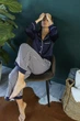 Пижама: блуза и брюки Silence 48(XL) Синий (Navy blue) (70682) - изображение 4