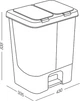 Ведро для мусора MBM HOME сортировочное BIN-05 20+20 л Светло-серое/серое (BIN-05 (20+20L) LIGHT GRAY/GRAY) - изображение 3
