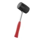Киянка гумова 900г металева ручка INTERTOOL HT-0233 - зображення 2