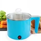 Маленькая кастрюля электрическая "Cooking Pot YS-402" 600W, Голубая дорожная электрокастрюля на 1.5 л (1009574-LightBlue) - изображение 1