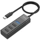 USB-hub хаб 4-в-1 підтримка накопичувача до 1Tb HOCO HB25 Easy mix |Type-C to USB 3.0*1+USB 2.0*3| Чорний - зображення 1