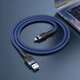 Кабель для телефона MicroUSB Android HOCO U110 120см |2,4A| Синій - зображення 2