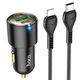 Автомобильное зарядное устройство (автозарядка) з кабелем Type-C to Lightning HOCO NZ6 |PD20W| Черный - изображение 1