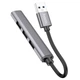 USB хаб расширитель HUB адаптер HOCO Mini 4-in-1 converter (USB3.0+3*USB2.0). Grey - изображение 2