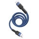 Кабель для телефона MicroUSB Android HOCO U110 120см |2,4A| Синій - зображення 3