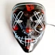 Неоновая маска Purge Mask Судная ночь, светящаяся серая - изображение 1