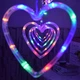 Гирлянда светодиодная праздничная Штора с фигурами Сердца 2.5м 138 LED Цветная мульти - изображение 7