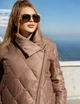 Довга стьобана куртка ST-Style 32415 68-70 Капучино - зображення 3