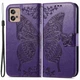 Чохол UniCase Butterfly Pattern для Motorola Moto G32 - Purple - зображення 1
