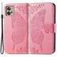 Чехол-книжка с рисунком UniCase Butterfly Pattern для Motorola Moto G32 - Pink - изображение 1