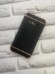 Силіконовий чохол з золотим бампером для SAMSUNG Galaxy J1Ace J110 Чорний - зображення 1