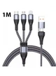 Зарядний кабель Foxconn Fast Speed ​​4 в 1 66w 6A 1m - USB, Type-C на Type-C, Lightning, Micro кабель USB для iPhone, AirPods, Apple Watch, iPad, Samsung, Xiaomi, ASUS, Motorola, Nokia | 1м - зображення 1