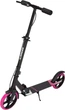 Самокат с ручным тормозом Razzo City 200 мм HUL1-200 Black/Pink + Подарок Велоперчатки детские PowerPlay 001D (HUL1-200 BLACK PINK) - изображение 1