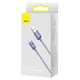 USB кабель з роз'ємом Type-C Baseus Crystal Shine Series Type-C (100W, 1.2m). Purple - зображення 10