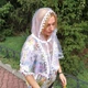 Палантин жіночий PaMaYa 1-115 75*140 білий - зображення 3