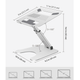 Подставка ROTTAY Collapsible Laptop Stand Silver - изображение 6