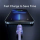 Кабель Baseus Crystal Shine Series Fast Charging Cable USB to Lightning 2.4A 1.2m CAJY000005 Purple - изображение 3
