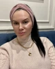 Пов'язка - чалма на голову широка (14 см) тепла велюрова колір темно - рожевий - изображение 4