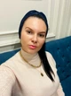 Пов'язка - чалма на голову широка (14 см) тепла велюрова колір синій - изображение 5