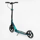 Двухколесный складной самокат Best Scooter, фонарик, амортизатор. Black and turquoise (113199) - изображение 7