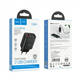Зарядное устройство для HOCO С86А 2.4 A 2 Usb (LED) Black Черный - изображение 5