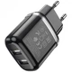 Зарядное устройство USB HOCO N4 2.4A 2 Usb + кабель Micro USB Black - изображение 3