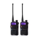 Комплект 2 шт рацій портативних Baofeng UV-5R VHF/UHF 5 Вт 1800 mAh Чорний - зображення 1