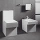 Унитаз напольный безободковый белый без бачка GROHE Cube сиденье микролифт выпуск в стену 3948500H_39488000 - изображение 3